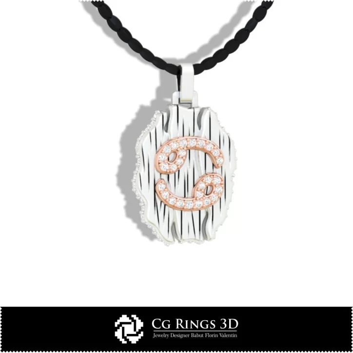 Cancer Zodiac Pendant - 3D CAD