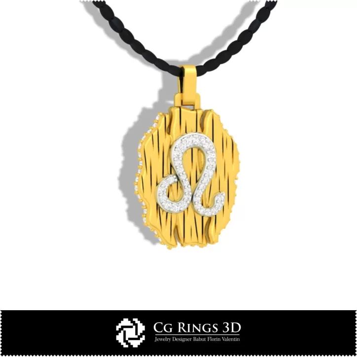 Ciondolo Zodiaco Leone - CAD 3D Ciondolo Zodiaco Leone - CAD 3D