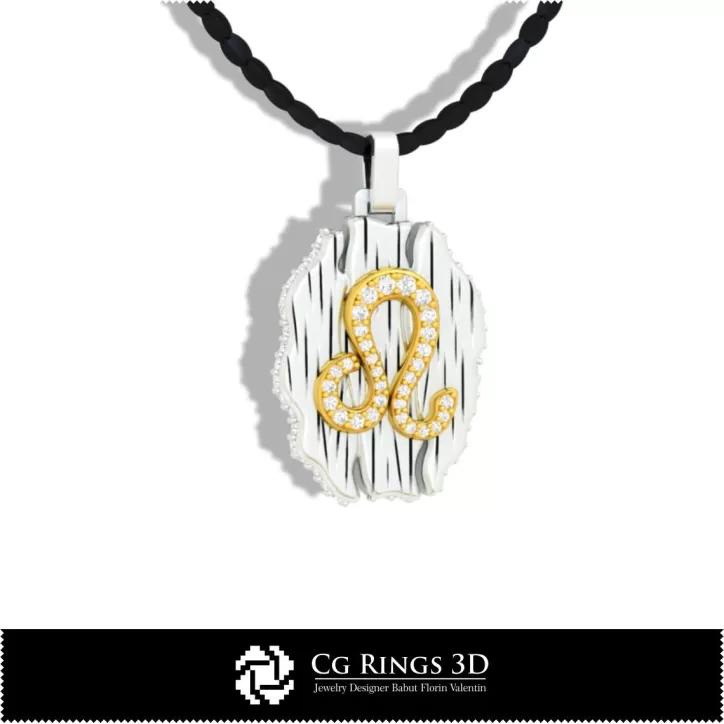 Ciondolo Zodiaco Leone - CAD 3D Ciondolo Zodiaco Leone - CAD 3D
