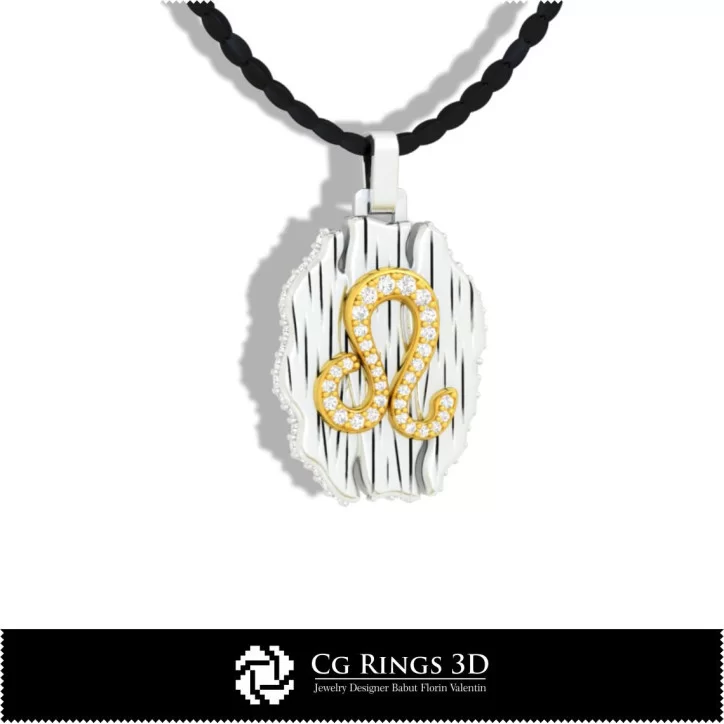 Leo Zodiac Pendant - 3D CAD