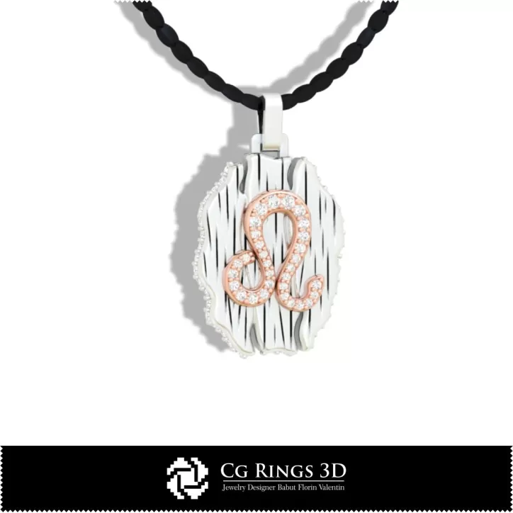 Ciondolo Zodiaco Leone - CAD 3D Ciondolo Zodiaco Leone - CAD 3D