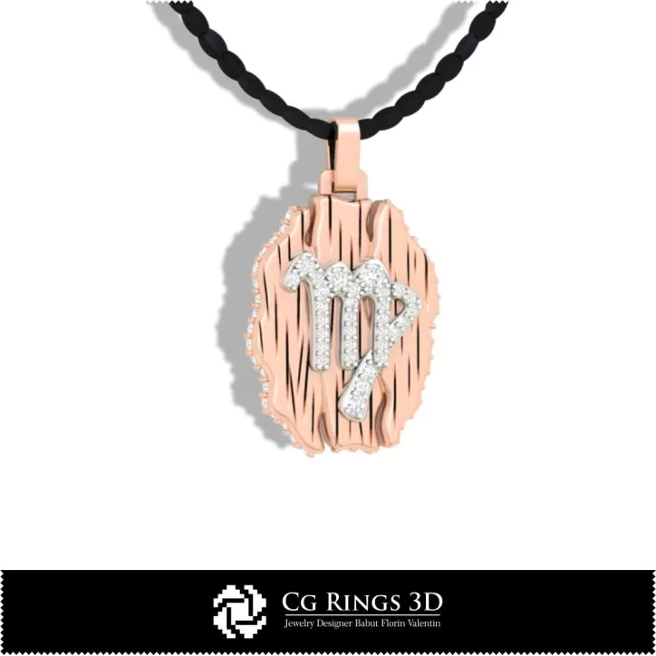 Colgante Zodiaco Virgo - CAD 3D