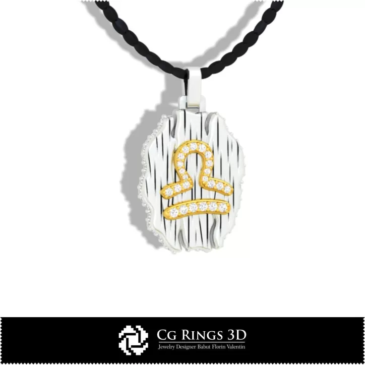 Ciondolo Zodiaco Bilancia - CAD 3D Ciondolo Zodiaco Bilancia - CAD 3D