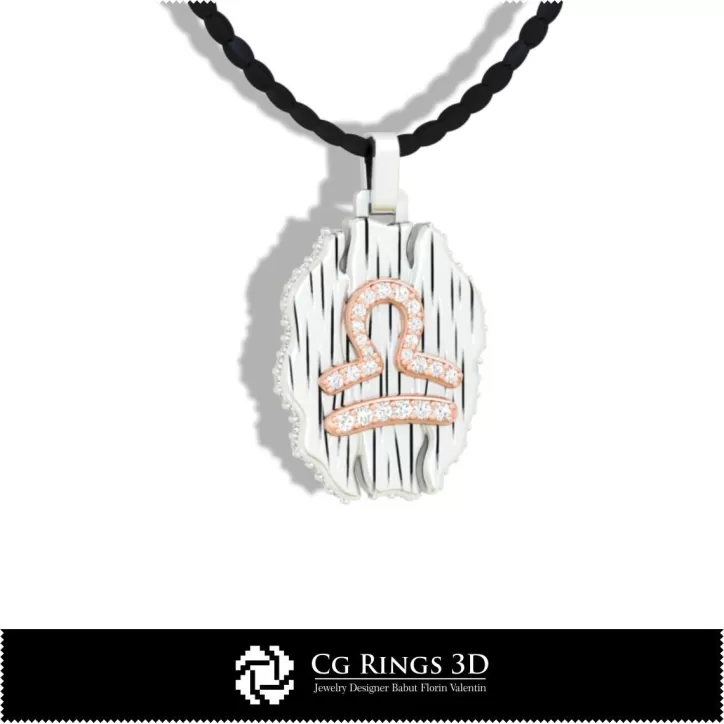 Ciondolo Zodiaco Bilancia - CAD 3D Ciondolo Zodiaco Bilancia - CAD 3D