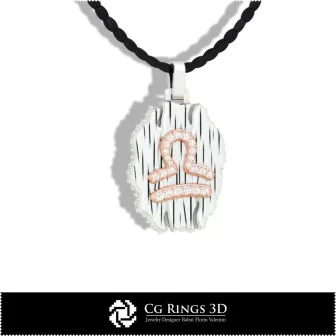 Libra Zodiac Pendant - 3D CAD Home, Bijoux 3D CAO, Pendentifs 3D CAO, Bijoux Vintage 3D CAO, Pendentifs du Zodiaque 3D, Bijoux M