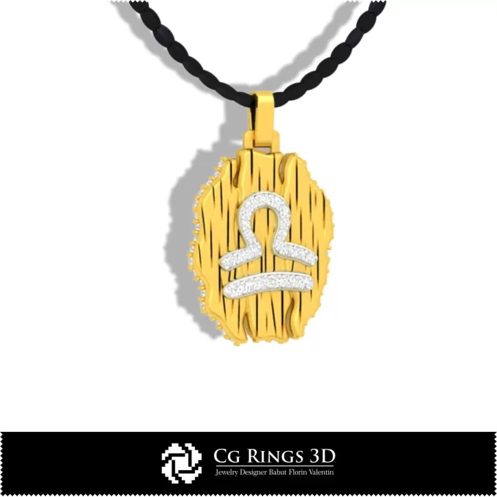 Ciondolo Zodiaco Bilancia - CAD 3D Ciondolo Zodiaco Bilancia - CAD 3D