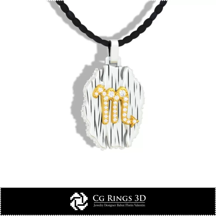Colgante del Zodíaco Escorpio - CAD 3D