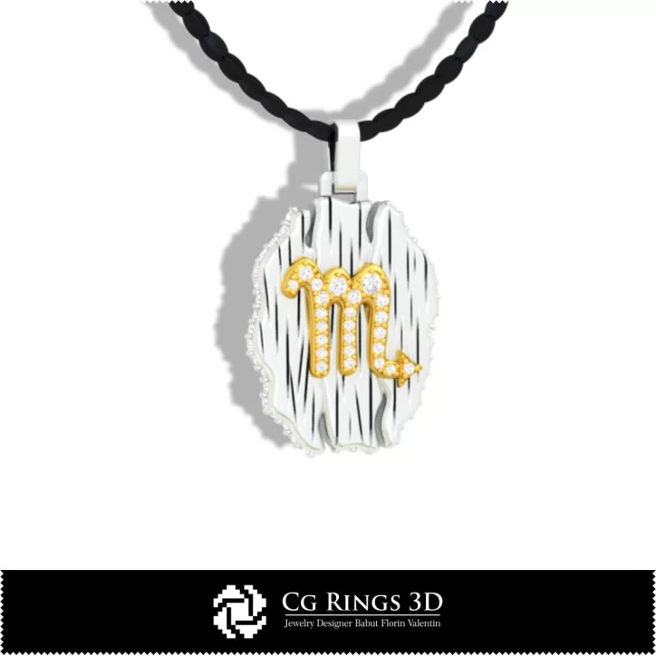 Scorpio Zodiac Pendant - 3D CAD