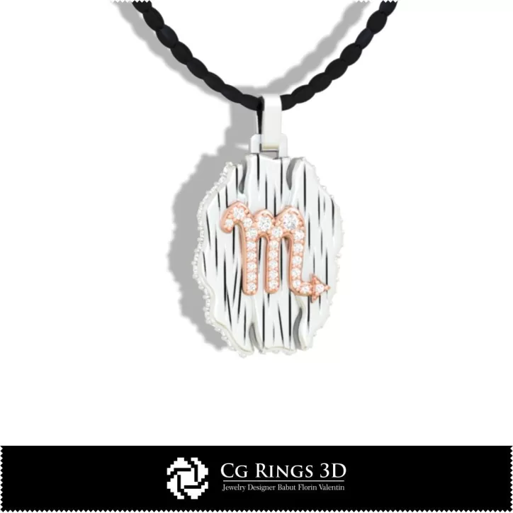 Ciondolo Segno Zodiacale Scorpione - CAD 3D Ciondolo Segno Zodiacale Scorpione - CAD 3D