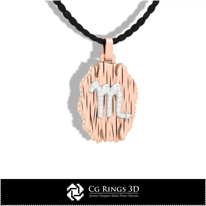 Ciondolo Segno Zodiacale Scorpione - CAD 3D Ciondolo Segno Zodiacale Scorpione - CAD 3D