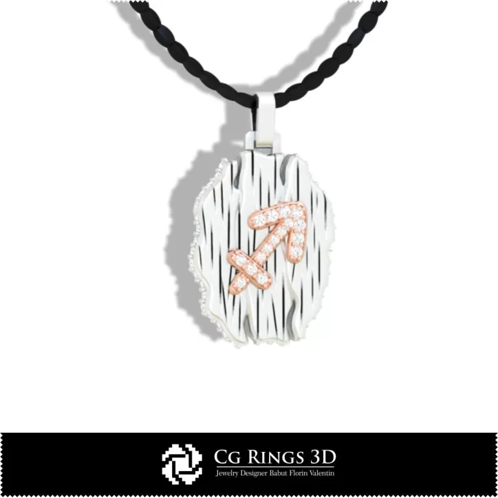 Ciondolo Zodiaco Sagittario - CAD 3D Ciondolo Zodiaco Sagittario - CAD 3D
