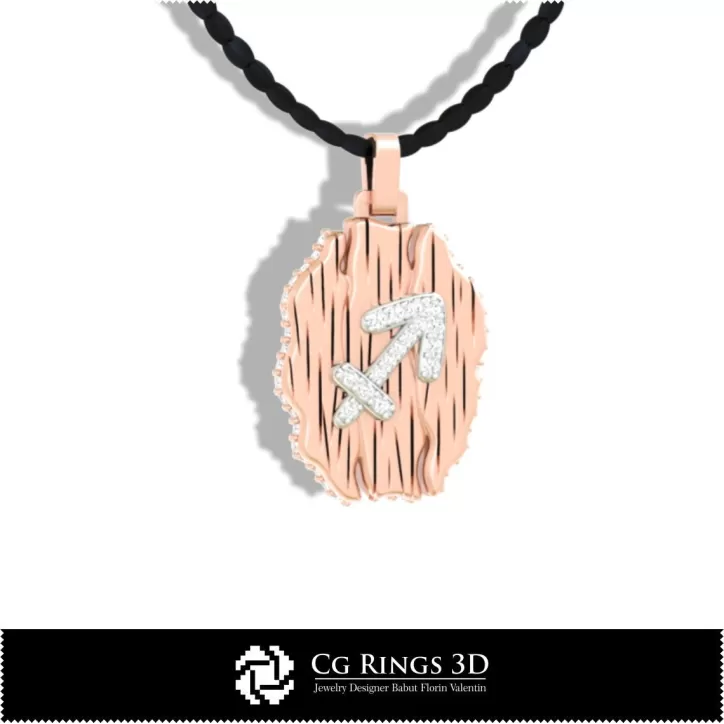 Ciondolo Zodiaco Sagittario - CAD 3D Ciondolo Zodiaco Sagittario - CAD 3D
