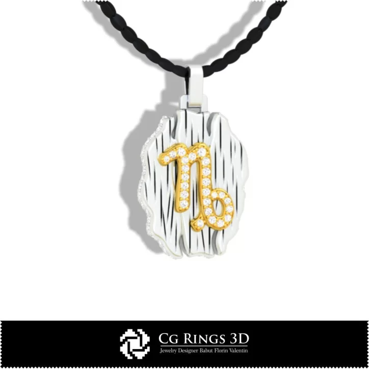 Capricorn Zodiac Pendant - 3D CAD