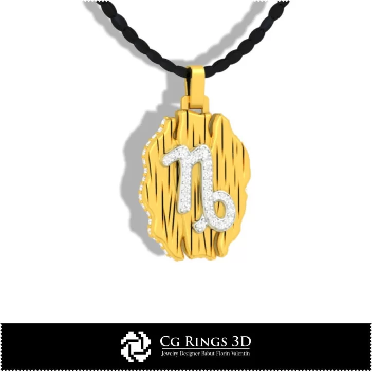 Capricorn Zodiac Pendant - 3D CAD