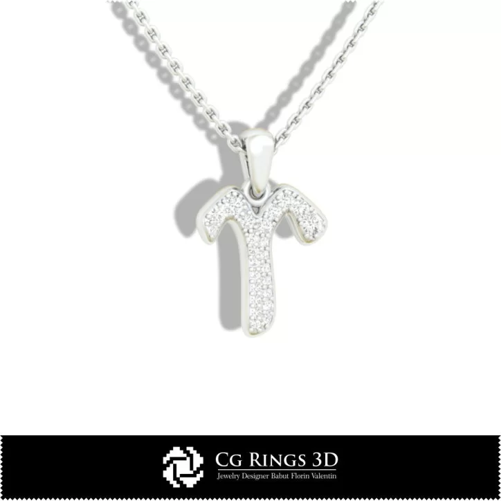 Aries Zodiac Children Pendant - 3D CAD