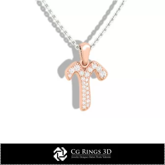 Aries Zodiac Children Pendant - 3D CAD Home, Jewelry 3D CAD, Pendants 3D CAD , 3D Zodiac Pendants, 3D Children Pendants