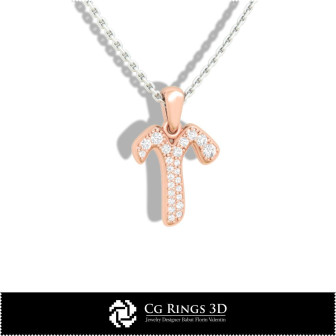 Aries Zodiac Pendant - 3D CAD Home, Bijoux 3D CAO, Pendentifs 3D CAO, Pendentifs du Zodiaque 3D, Pendentifs Enfants 3D