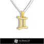 Pendentif Enfant Signe Gémeaux - DAO 3D