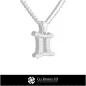Gemini Zodiac Children Pendant - 3D CAD