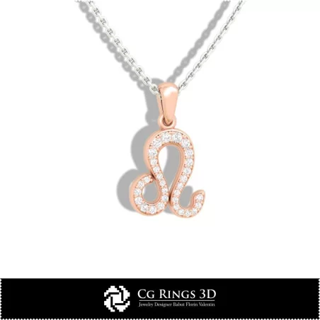 Leo Zodiac Children Pendant - 3D CAD