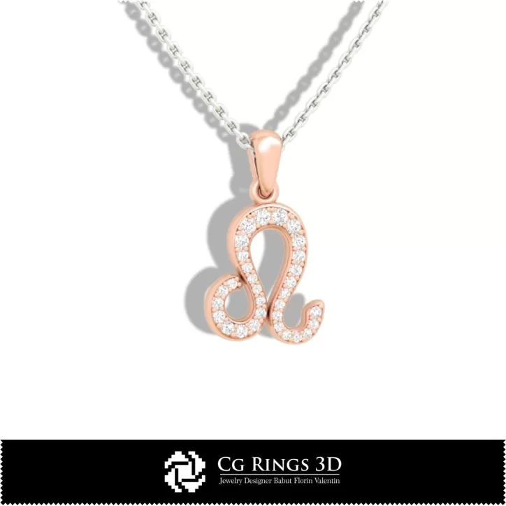 Ciondolo Zodiacale Leone per Bambini - CAD 3D Ciondolo Zodiacale Leone per Bambini - CAD 3D