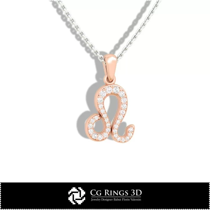 Leo Zodiac Children Pendant - 3D CAD