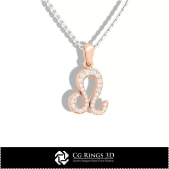 Leo Zodiac Children Pendant - 3D CAD Home, Jewelry 3D CAD, Pendants 3D CAD , 3D Zodiac Pendants, 3D Children Pendants