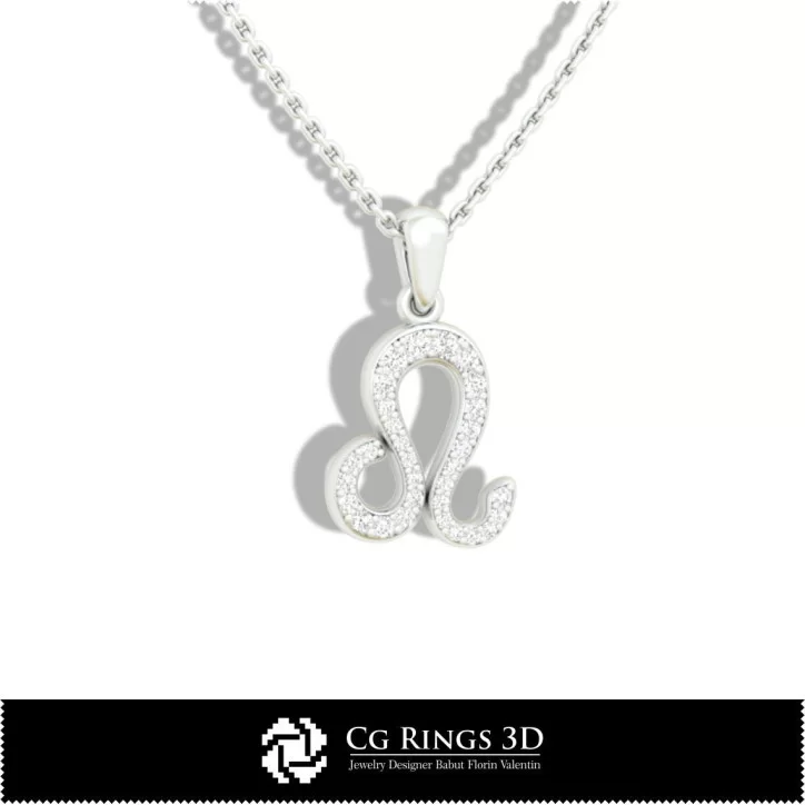 Leo Zodiac Children Pendant - 3D CAD