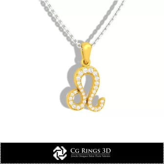 Leo Zodiac Children Pendant - 3D CAD Home, Bijoux 3D CAO, Pendentifs 3D CAO, Pendentifs du Zodiaque 3D, Pendentifs Enfants 3D