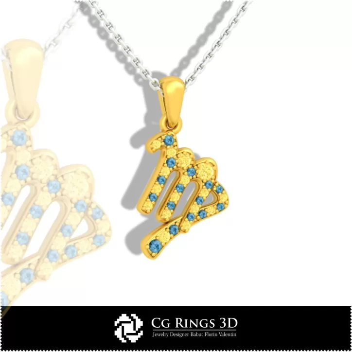 Colgante Infantil Signo Virgo - CAD 3D Colgante Infantil Signo Virgo - CAD 3D