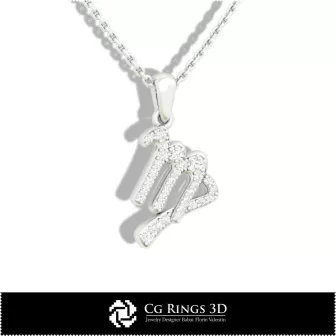 Pendentif Enfant Vierge - CAO 3D Maison, CAO 3D Bijoux, CAO 3D Pendentifs, Pendentifs Zodiaque 3D, Pendentifs Enfants 3D