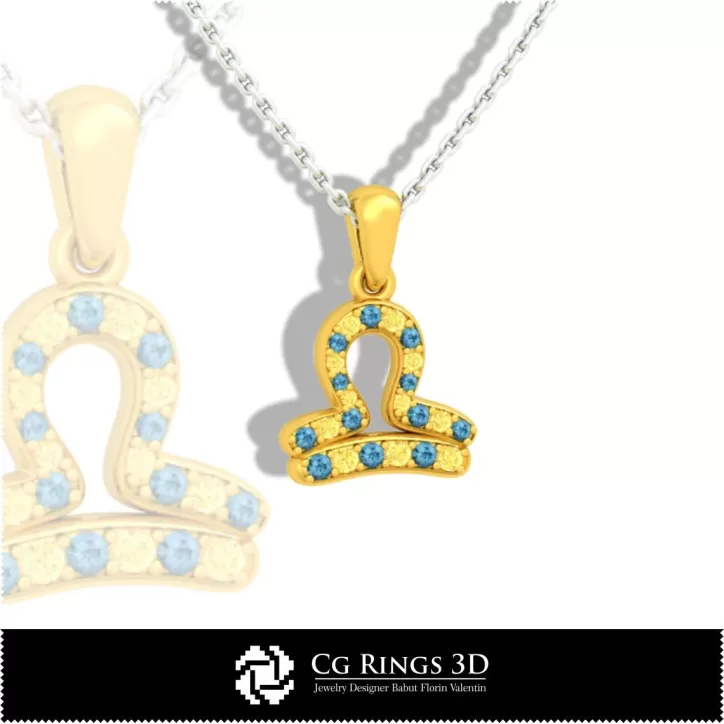 Colgante Infantil Signo Libra - CAD 3D Colgante Infantil Signo Libra - CAD 3D