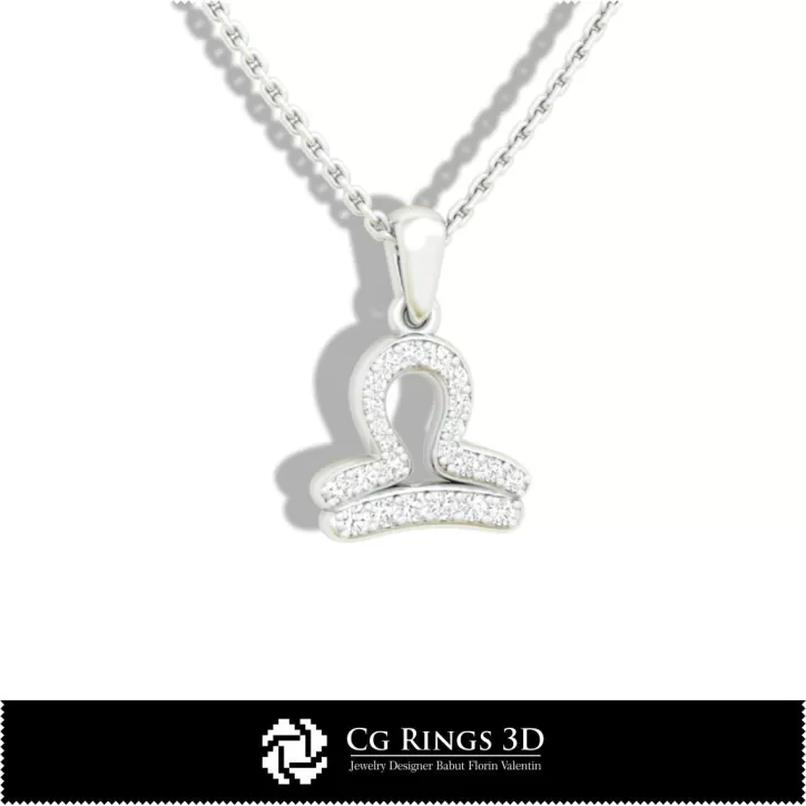 Ciondolo Zodiacale Bilancia per Bambini - CAD 3D Ciondolo Zodiacale Bilancia per Bambini - CAD 3D