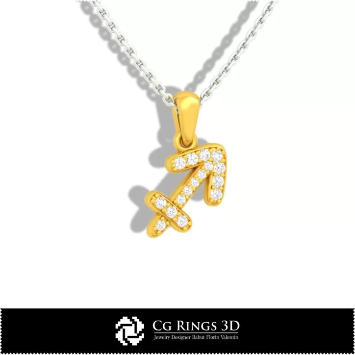 Colgante Infantil Sagitario - CAD 3D