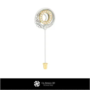 Broche 3D avec lettre O