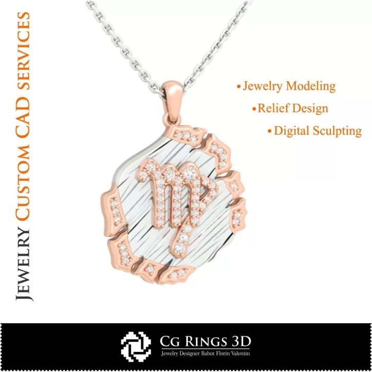 Pendentif Signe Vierge - DAO 3D