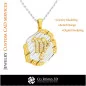 Colgante signo Virgo - CAD 3D