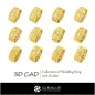 Colección de anillos de boda con zodiaco - CAD 3D