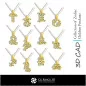 Collection de pendentifs pour enfants du zodiaque CAO 3D