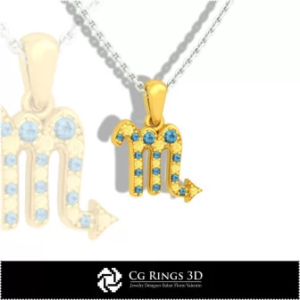 Collection of Zodiac Children Pendants 3D CAD Home, Jewelry 3D CAD, Pendants 3D CAD , Jewelry Collections 3D CAD , 3D Letter P