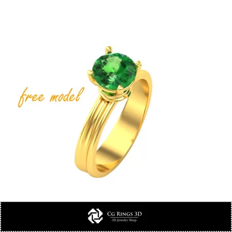 3D CAD Jewel Ring - Free 3D Model Home, Jewelry 3D CAD, Free 3D Jewelry, Rings 3D CAD , Solitaire Rings 3D