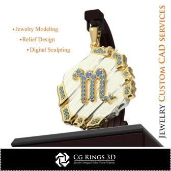 Colectie de Pandative cu Zodii - 3D CAD Home, Bijuterii 3D , Pandative 3D CAD, Colectii Bijuterii 3D CAD, Pandativ cu Zodii 3D