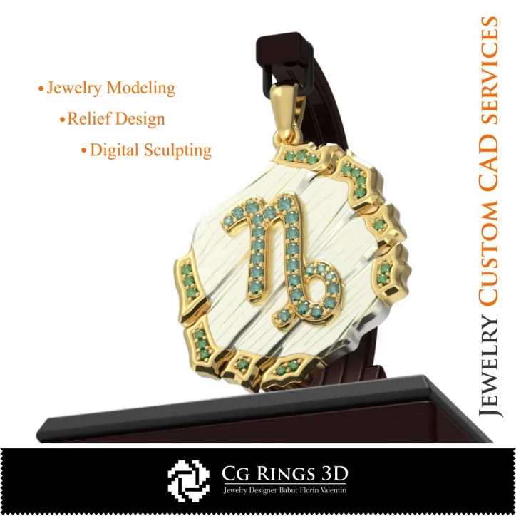 Colectie de Pandative cu Zodii - 3D CAD