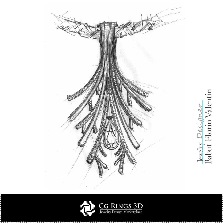Schizzo Ciondolo-Design Gioielli