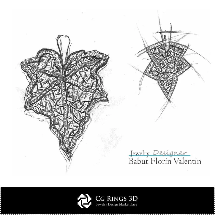 Croquis de Pendentif-Bijoux Design