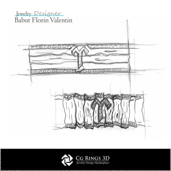 Bracciale Zodiacale Schizzo - Design di Gioielli Schizzi di Gioielli