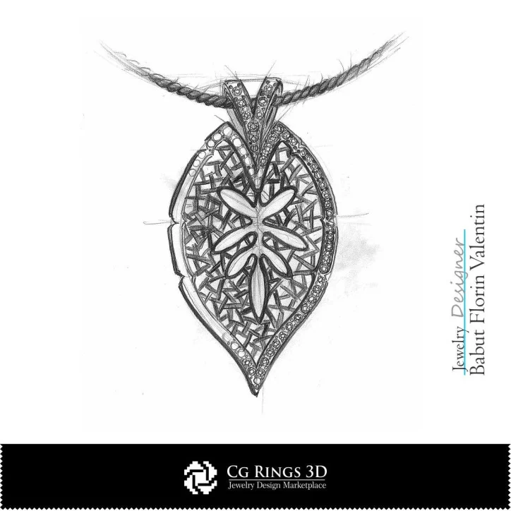 Croquis de Pendentif-Bijoux Design