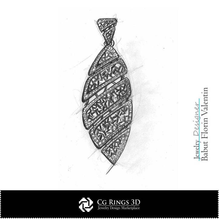 Croquis de Pendentif-Bijoux Design