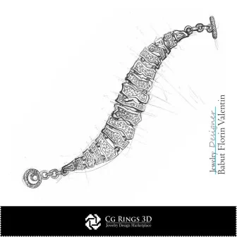 Schizzo Bracciale Mihaela-Design Gioielli-Sketch Gioielli