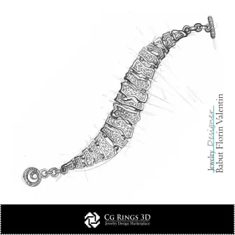 Mihaela Armband-Skizze - Schmuckdesign Schmuckskizzen